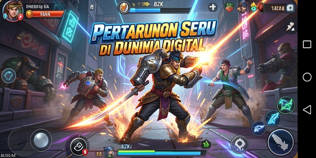 Gameplay Fighting yang mendebarkan dan intens dalam 8ZK.