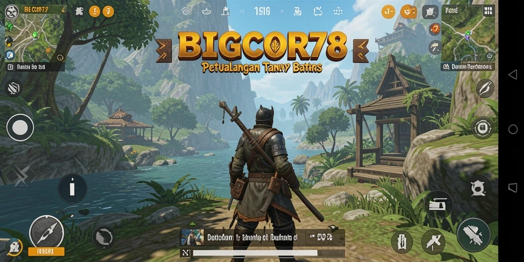 Tampilan gameplay epik dunia terbuka yang menakjubkan.
