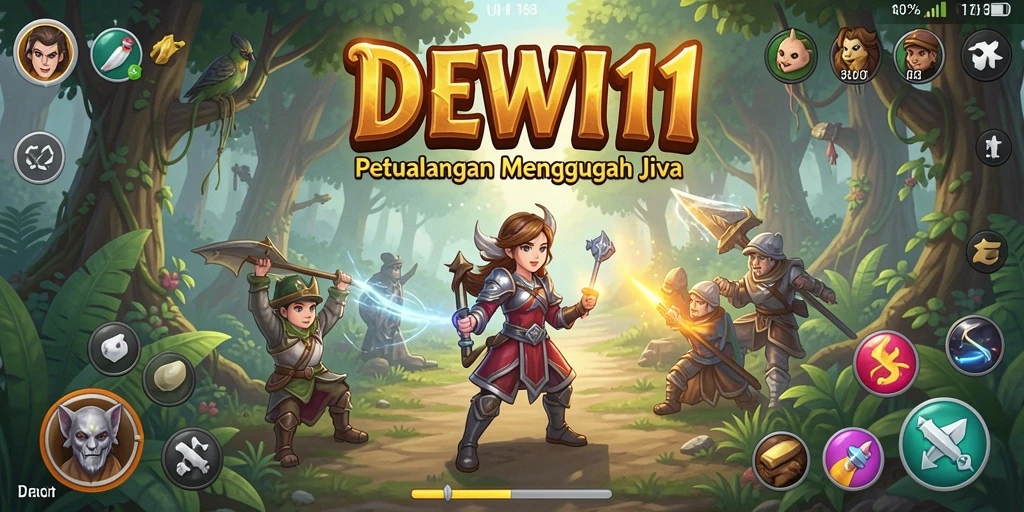 Screenshot dari gameplay DEWI11 menampilkan aksi petualangan yang memukau.