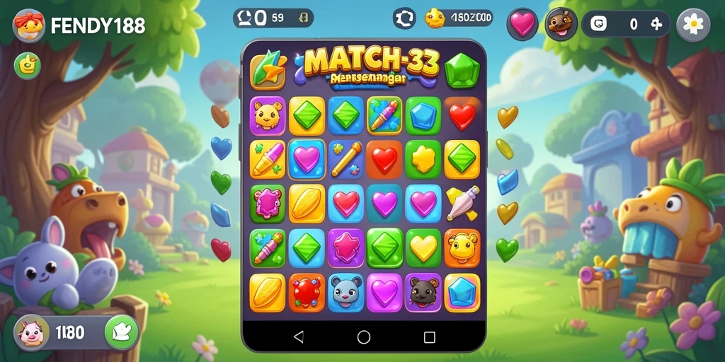 Screenshot gameplay FENDY188 yang penuh warna dan menantang.