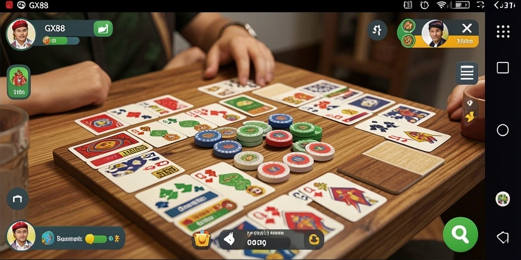 Tampilan gameplay Gaple yang seru dan interaktif.