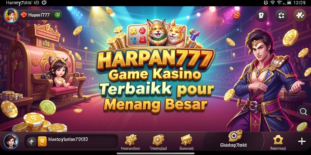 Screenshot utama menunjukkan gameplay yang menarik di HARAPAN777.