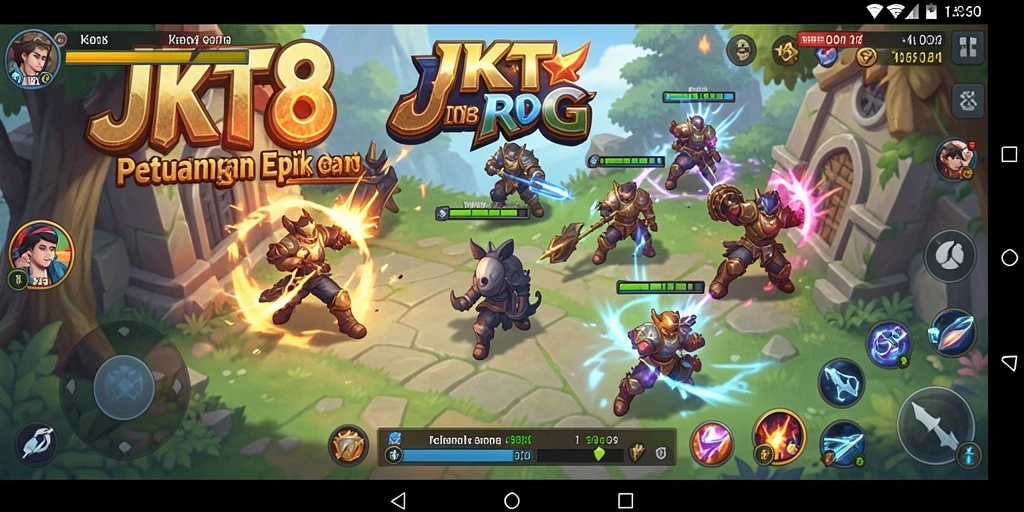Tampilan gameplay RPG JKT8 yang mendebarkan dan penuh aksi.