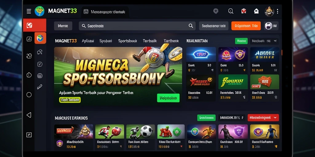 Tampilan gameplay MAGNET33 dengan berbagai pilihan taruhan olahraga.