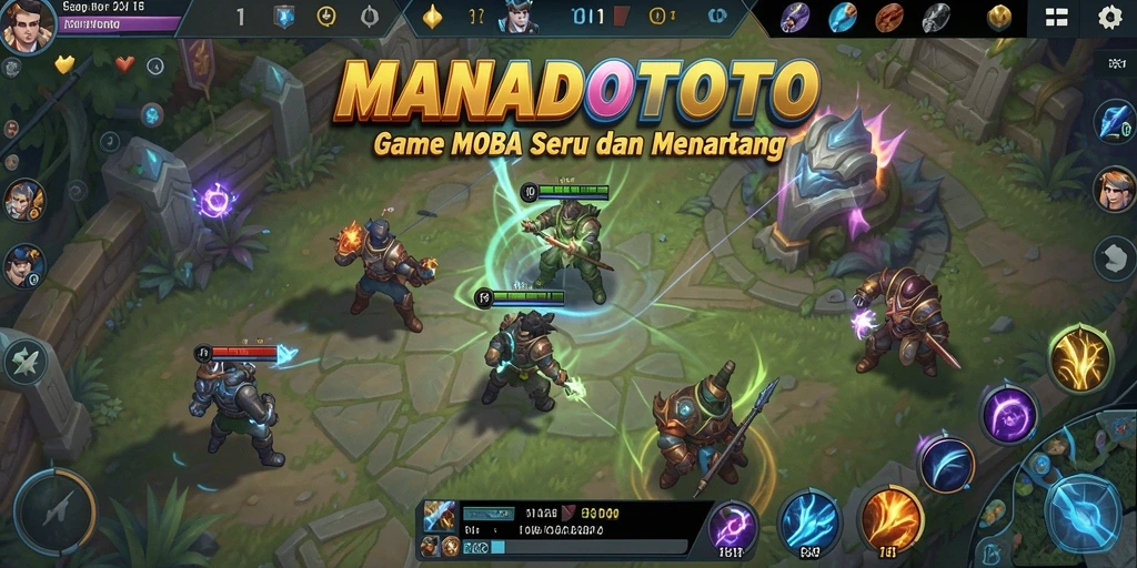 Gameplay seru dalam pertempuran MOBA yang epik.