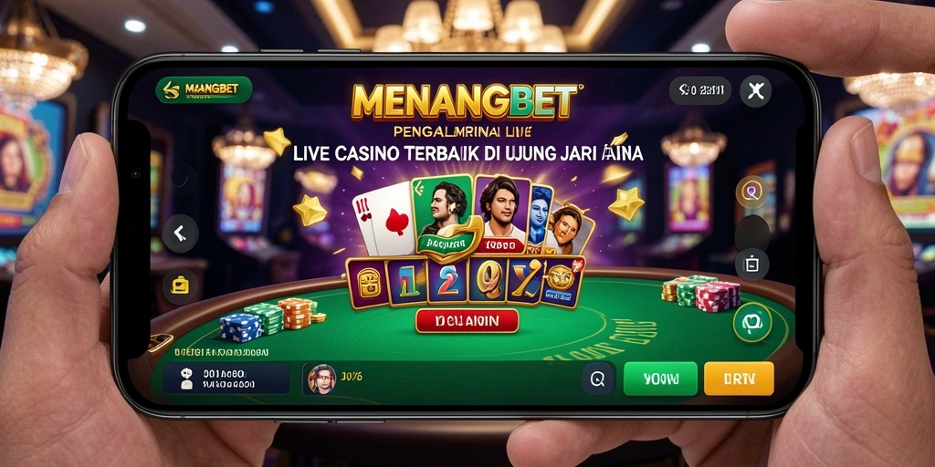 Tampilan gameplay MENANGBET dengan dealer profesional dan suasana kasino yang mendebarkan.