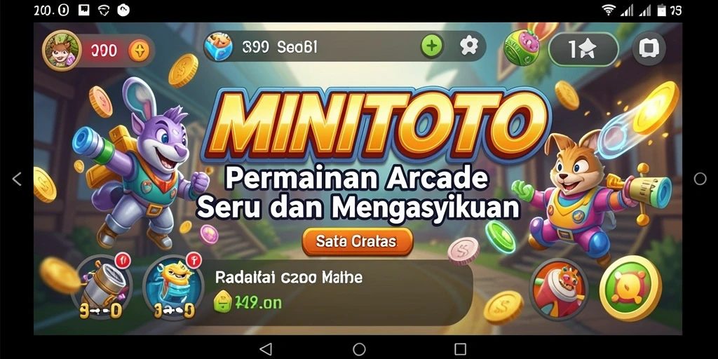 Screenshot gameplay MINITOTO menampilkan aksi seru dalam permainan arcade.