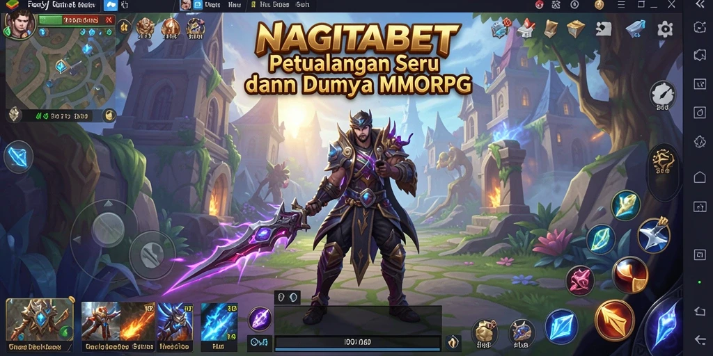 Tangkapan layar gameplay NAGITABET menampilkan aksi seru dalam pertempuran MMORPG.