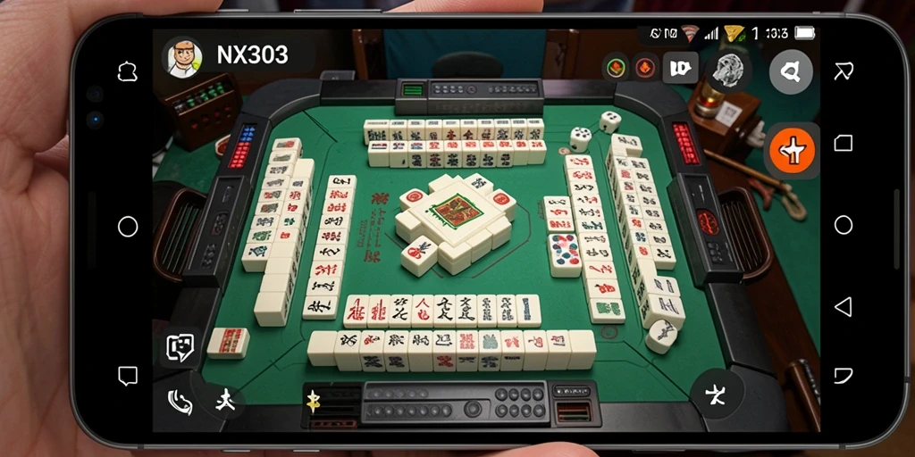 Screenshot NX303 menampilkan gameplay Mahjong yang menawan dan seru.
