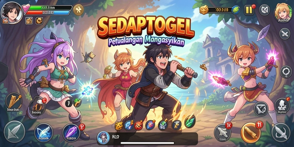 Tampilan menarik dari gameplay SEDAPTOGEL dengan karakter anime yang ikonik.